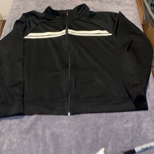 Men's Black and White Windbreaker Jacket
